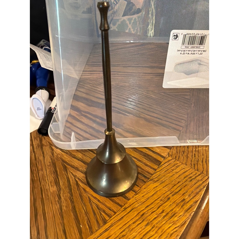 Vintage Solid Brass Hand Bell Long Handle Antique Style Call Bell Service Bell
